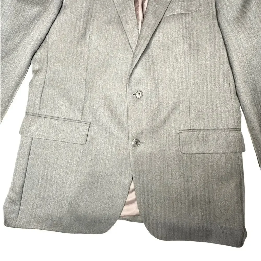 Brooks Brothers 1818 Madison in Dark Grey Pinstripe 42L 36W Wool Suit Jacket